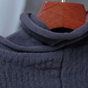 Original Design Turtleneck Oversized Sweater Dress Layering Cotton Knitting Dress