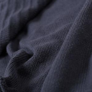 Original Design Linen Splicing Turtleneck Sweater Dress Big Slit Winter Long Sleeve Dress