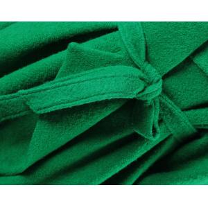 Wide Lapel Belted Wool Green Coat Plus Size Winter Christmas Coat