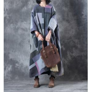 High-End Color Block Plus Size Winter Coat Women Flare Outerwear