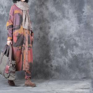 High-Quality Wool Designer Oversized Cardigan with Colorful Bootcuts