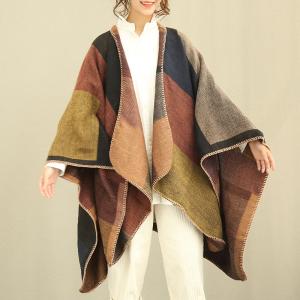 Beautiful Multicolors Cloak Womans Winter Shawl
