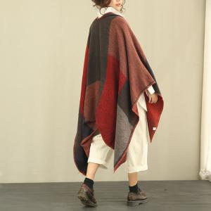 Beautiful Multicolors Cloak Womans Winter Shawl