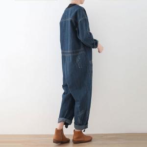 BF Style Single-Breasted Womens Dungarees Fashion Denim Overalls