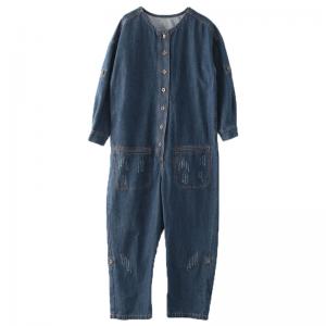 BF Style Single-Breasted Womens Dungarees Fashion Denim Overalls