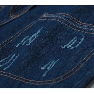 Single-Breasted Distressed Denim Overalls Baggy Womans Jeans Dungarees