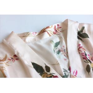 Beautiful Printing Tied Robe with Sexy Camisole Sleepwear and Pants