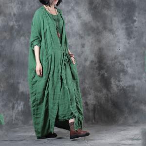 Original Design Layering Plus Size Kaftan Dress Belted Flare Dress