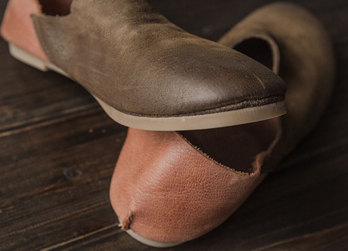 glove leather flats