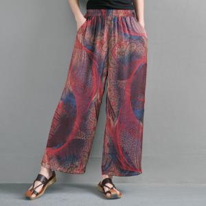 Retro Fashion Asymmetrical Plus Size Tunic with Comfy Palazzo Pants