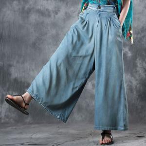 Street Fashion Soft Wide Leg Jeans Womans Palazzo Jeans