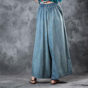 Street Fashion Soft Wide Leg Jeans Womans Palazzo Jeans