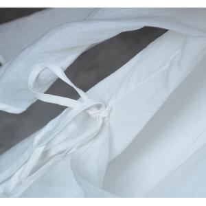 Simple Design Lace Up White Kimono Plain Linen Ladies Shirt