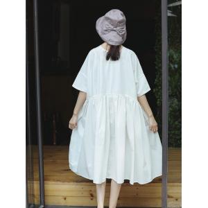 Basic Comfy Cotton White Dress Summer Empire Waist Beach Dress