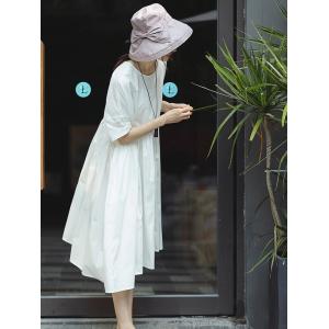 Basic Comfy Cotton White Dress Summer Empire Waist Beach Dress