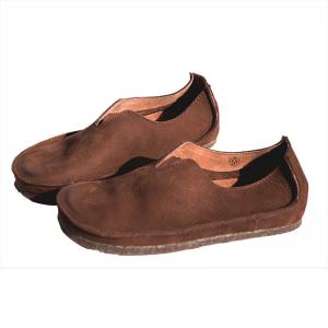 Vintage Pure Handmade Cowhide Flats Genuine  Leather Moccasins