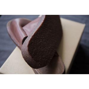 Simple Design Cowhide Leather Flats Plain Womans Slippers