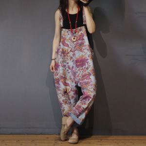 Pregnancy Fashion Printing Casual Jumpsuits Cotton Long Rompers