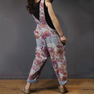Pregnancy Fashion Printing Casual Jumpsuits Cotton Long Rompers