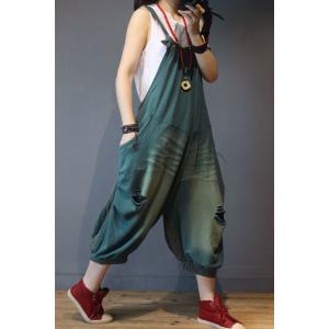 Street Style Ripped Balloon Jumpsuits Plus Size Distressed Jumpsuits