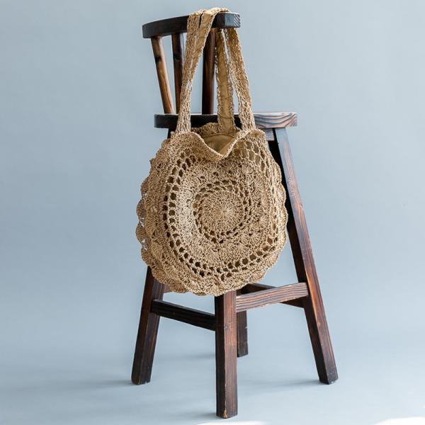 Beach Style Straw Crochet Shoulder Bag Womans Hollow Knitting Bag