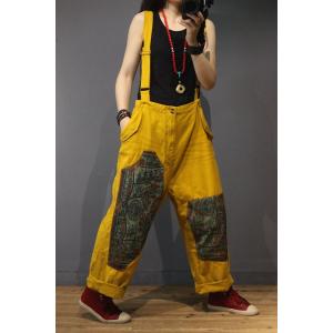 Individual Fashion Patchwork Plus Size Jumpsuits Casual Womans Jumper Overalls