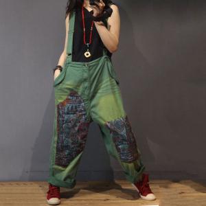 Individual Fashion Patchwork Plus Size Jumpsuits Casual Womans Jumper Overalls