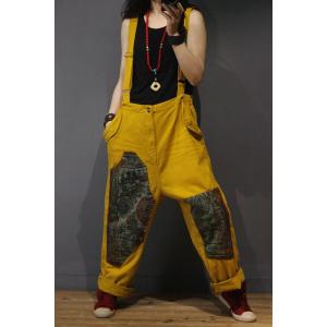 Individual Fashion Patchwork Plus Size Jumpsuits Casual Womans Jumper Overalls