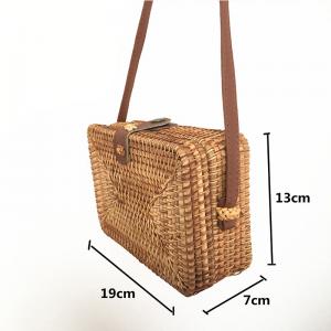 Vines Knitting Square Bag Beach Manual Shoulder Bag for Woman