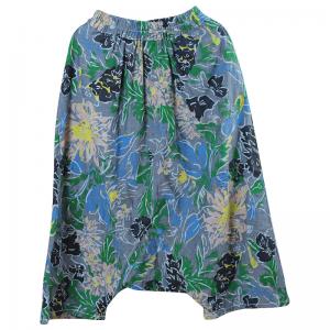 Individual Cotton Cropped Pants Fashion Printed Thai Pants