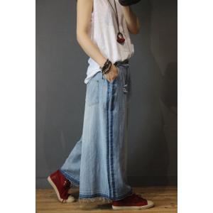 Hollow Out Wide Leg Frayed Jeans Fashion Denim Pants