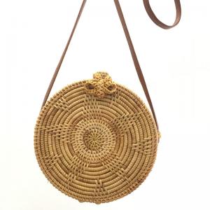 Ins Popular Star Pattern Boho Bag Buttons Decoration Rattan Bag