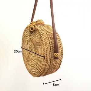 Ins Popular Star Pattern Boho Bag Buttons Decoration Rattan Bag