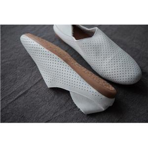 Super Comfy Cowhide Flats Soft Leather Holes Glove Shoes