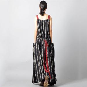 Summer Fashion Long Plaids Dress Black Wrap Beach Dress