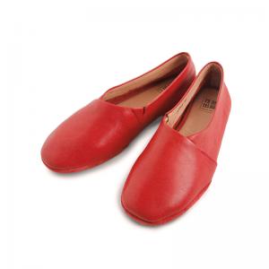 Soft Leather Cowhide Flats Handmade Plain Ballet Flats