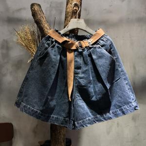 Korean Fashion Wide Leg Shorts Plus Size Short Jeans for Woman