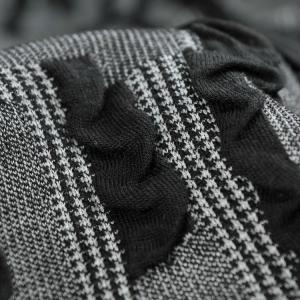 Asymmetrical Plus Size Duster Coat Striped Gray Cardigan
