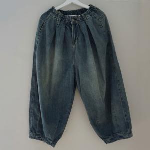 Korean Style Blue Boyfriend Jeans Womans Bloomers Jeans