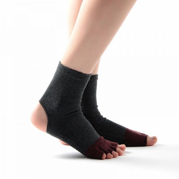 Open Toe Cotton Crew Socks Anti-Skidding Comfy Dancing Socks