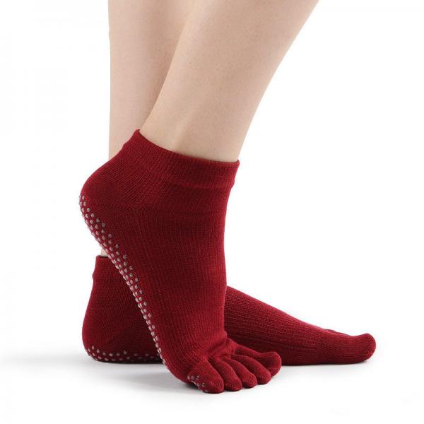 Toeless Yoga Socks Cotton Grips Ballet Socks