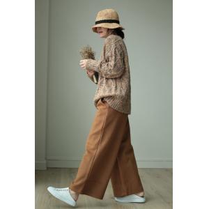 Casual Woolen Korean Pants Womans Wide Leg Trousers