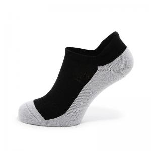 Massage Grips Gray Ankle Socks Cotton Black Yoga Socks