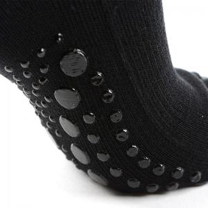 Open Toe Cotton Crew Socks Anti-Skidding Comfy Dancing Socks