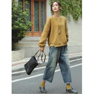 Patchwork Blue Korean Jeans Womans Baggy Jeans