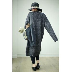 Solid Color Woolen Sweater Dress Long Oversized Sweater