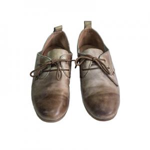 British Style Handmade Staining Saddle Shoes Leather Vintage Oxford Shoes