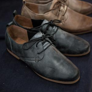 British Style Handmade Staining Saddle Shoes Leather Vintage Oxford Shoes