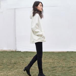Street Style Cotton Casual Hoodie Plain Oversized Cute Hoodie for Woman