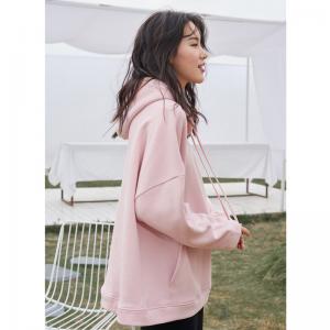 Street Style Cotton Casual Hoodie Plain Oversized Cute Hoodie for Woman